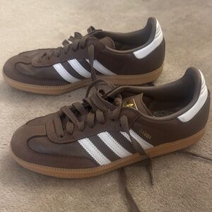 Adidas Samba Brown and White Sneakers